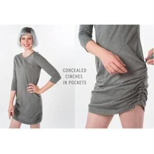Betabrand Women's 30 Day Dress Heather Grey Size M